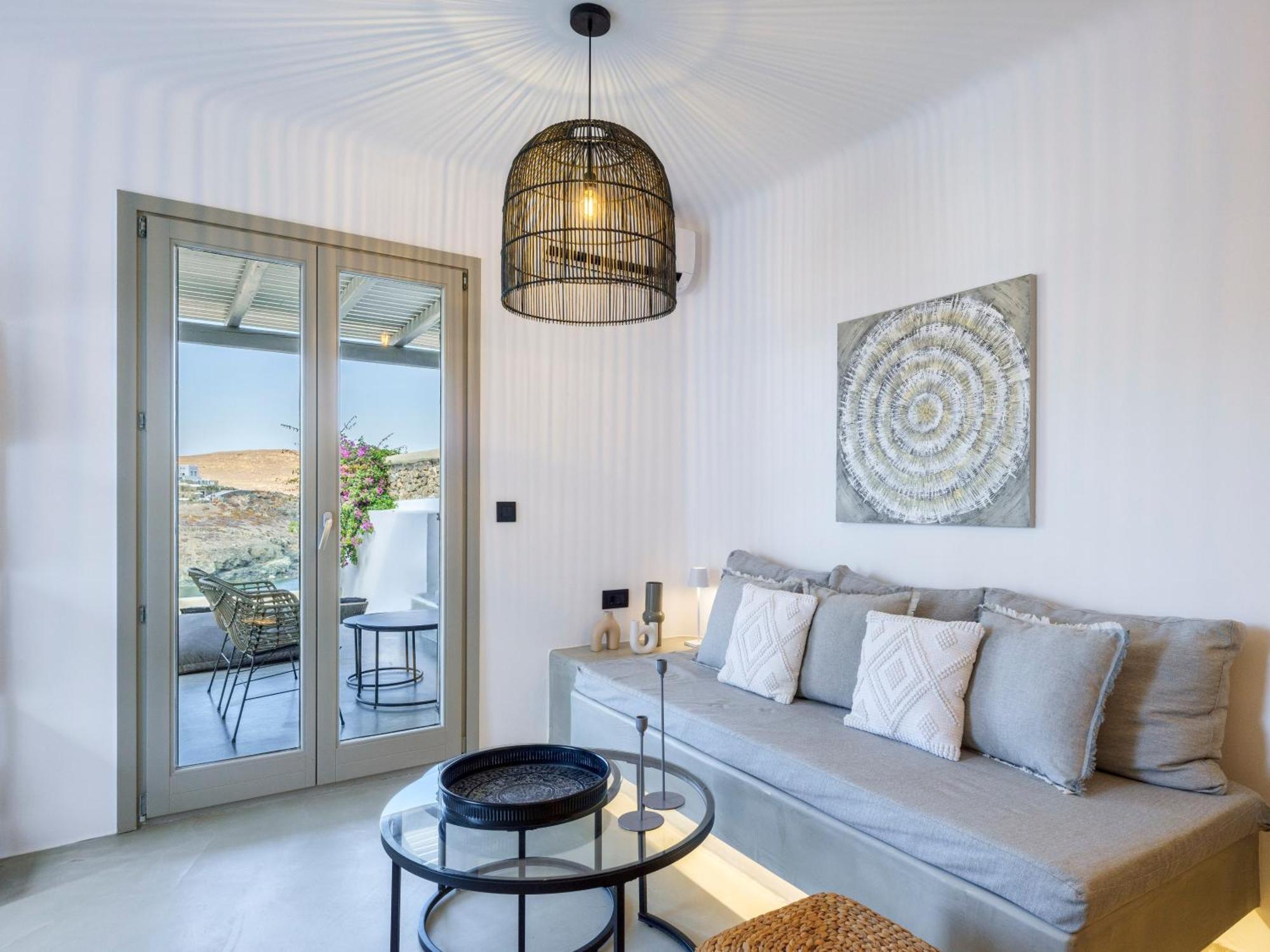 Sea Rock & Sky Private Mykonos Residence Merchia Beach Eksteriør billede