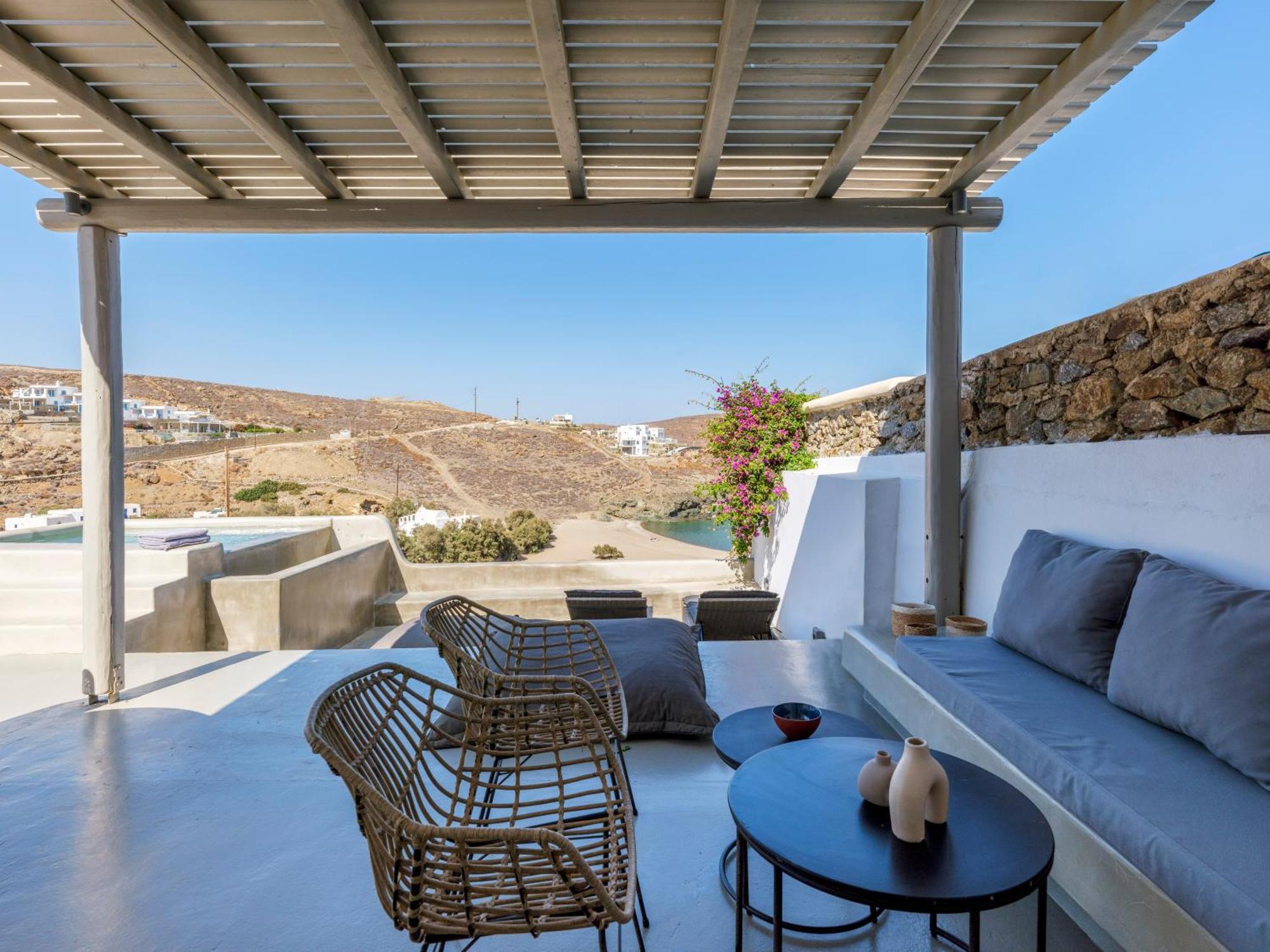 Sea Rock & Sky Private Mykonos Residence Merchia Beach Eksteriør billede