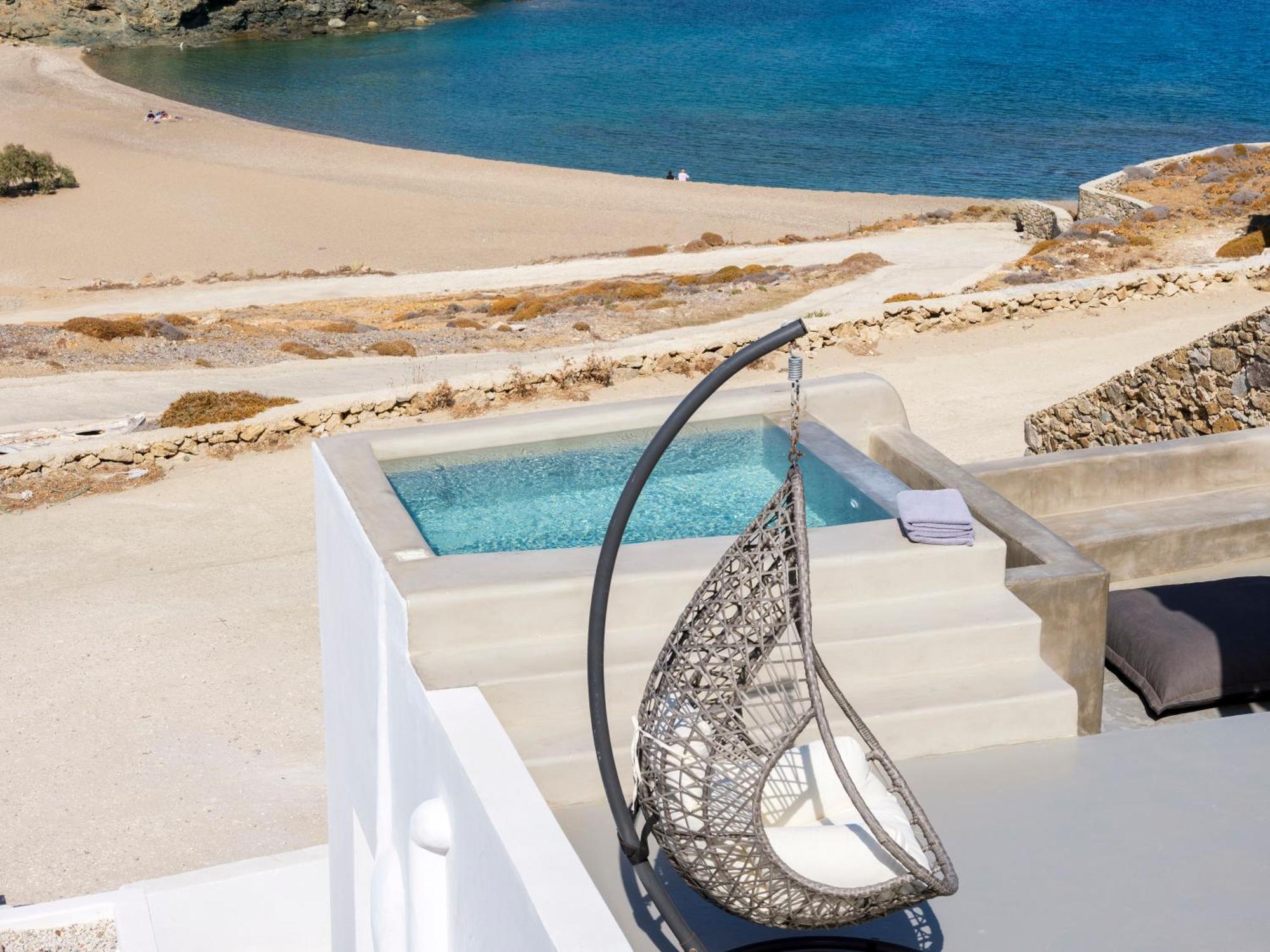 Sea Rock & Sky Private Mykonos Residence Merchia Beach Eksteriør billede