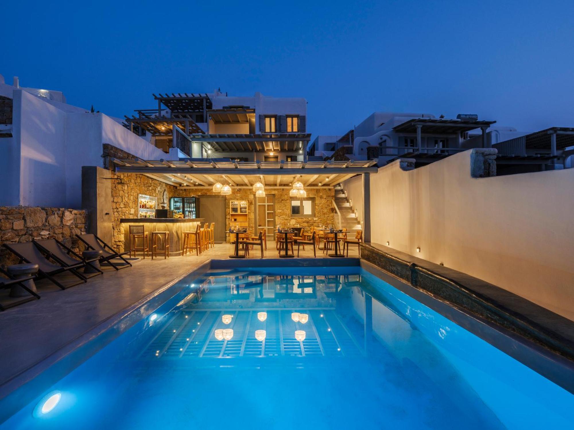 Sea Rock & Sky Private Mykonos Residence Merchia Beach Eksteriør billede