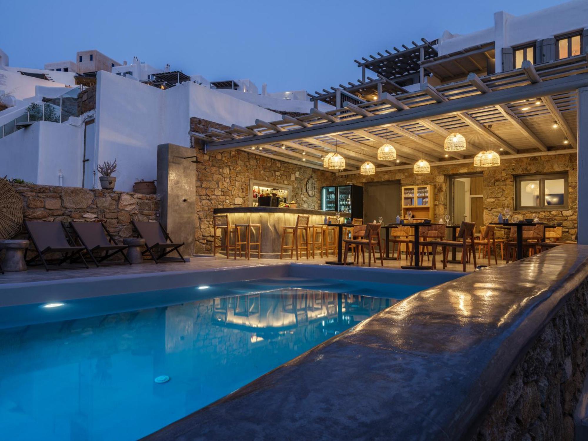 Sea Rock & Sky Private Mykonos Residence Merchia Beach Eksteriør billede