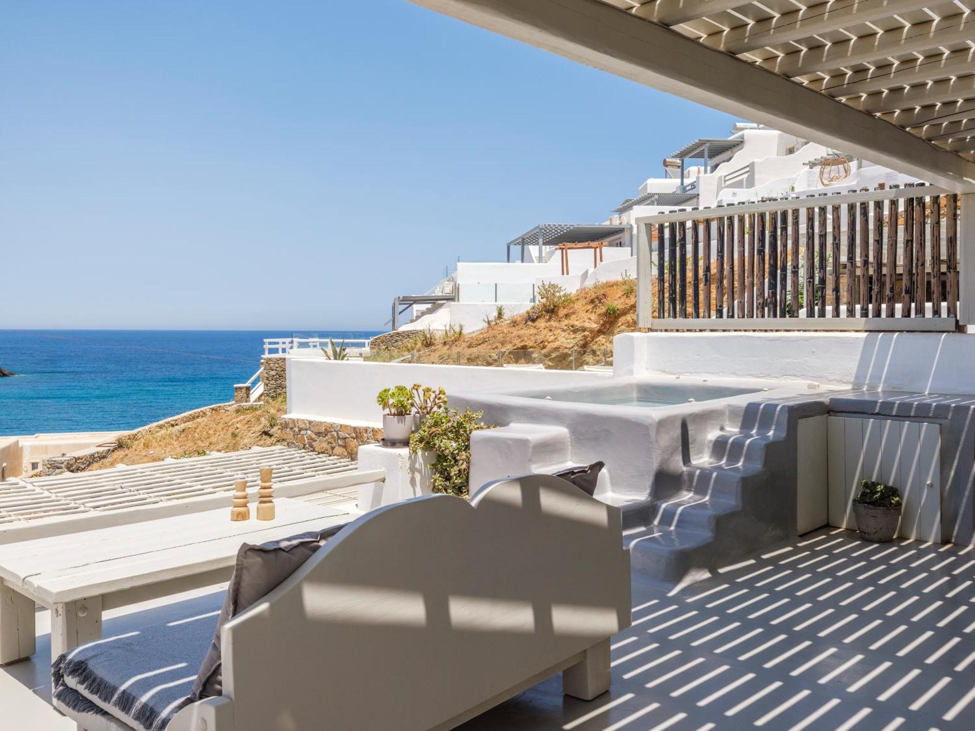 Sea Rock & Sky Private Mykonos Residence Merchia Beach Eksteriør billede