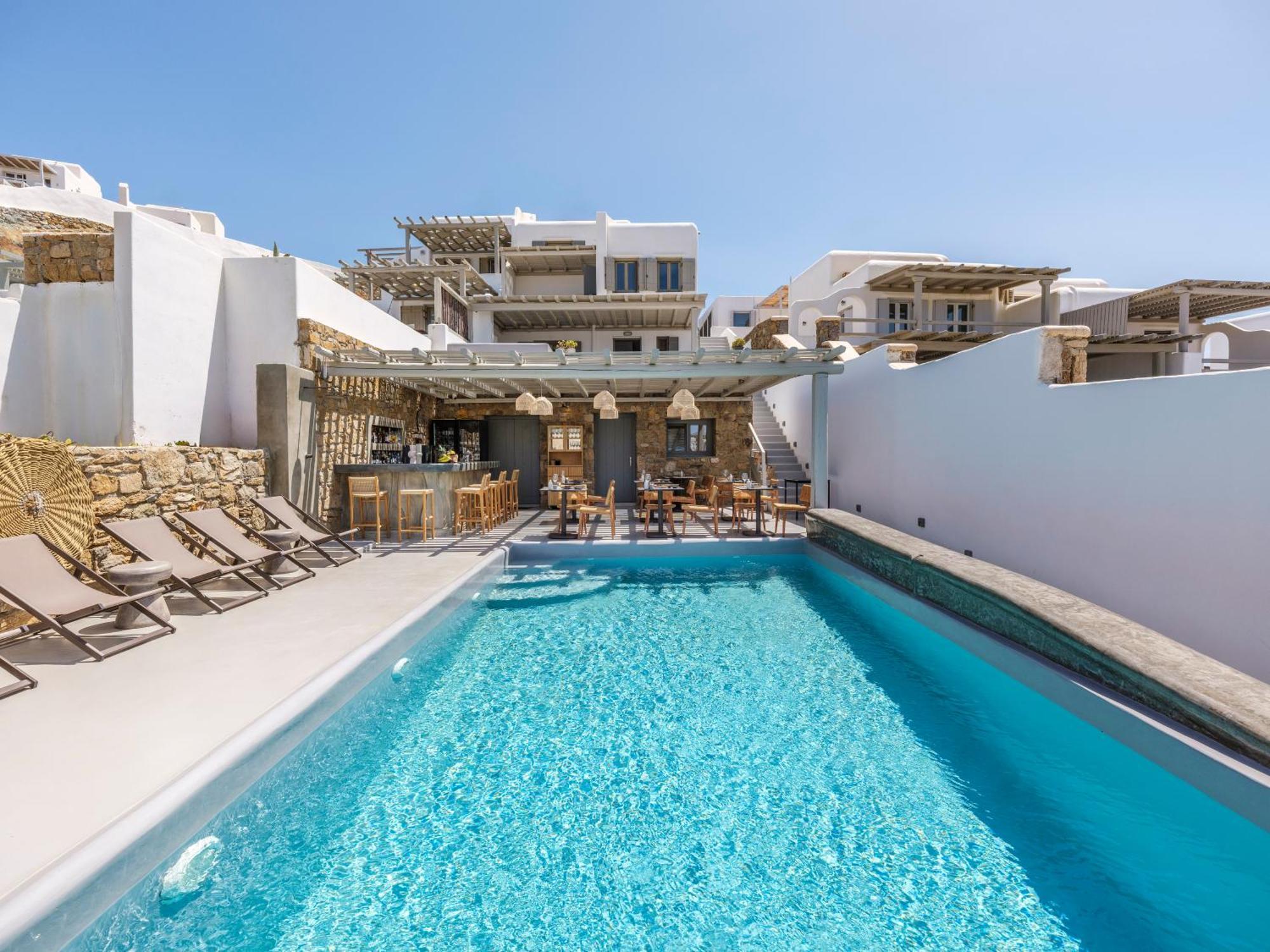 Sea Rock & Sky Private Mykonos Residence Merchia Beach Eksteriør billede