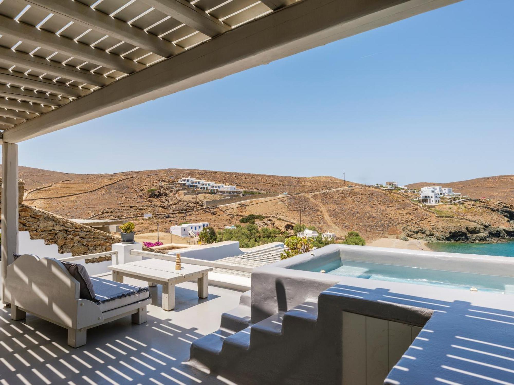 Sea Rock & Sky Private Mykonos Residence Merchia Beach Eksteriør billede
