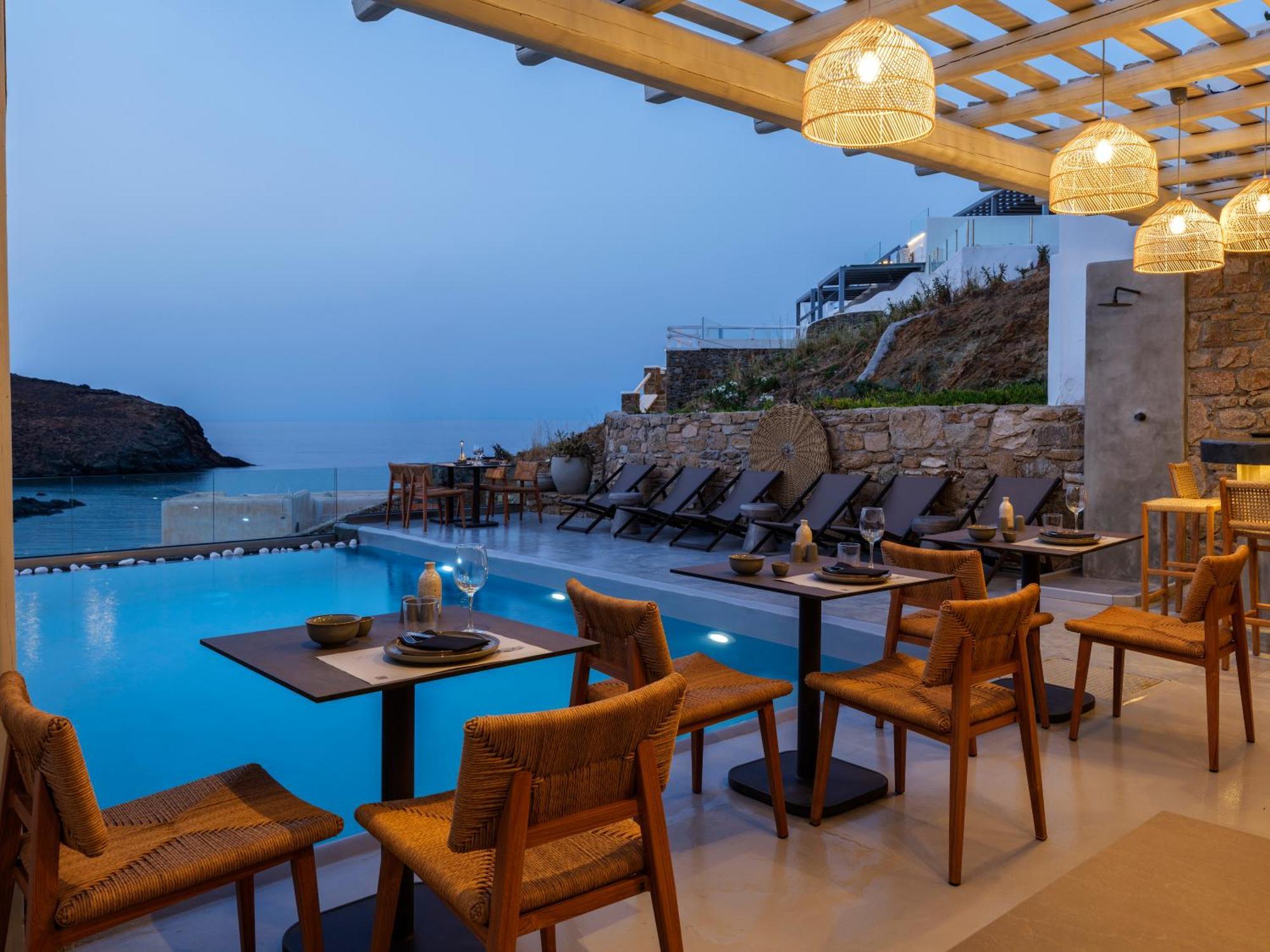 Sea Rock & Sky Private Mykonos Residence Merchia Beach Eksteriør billede