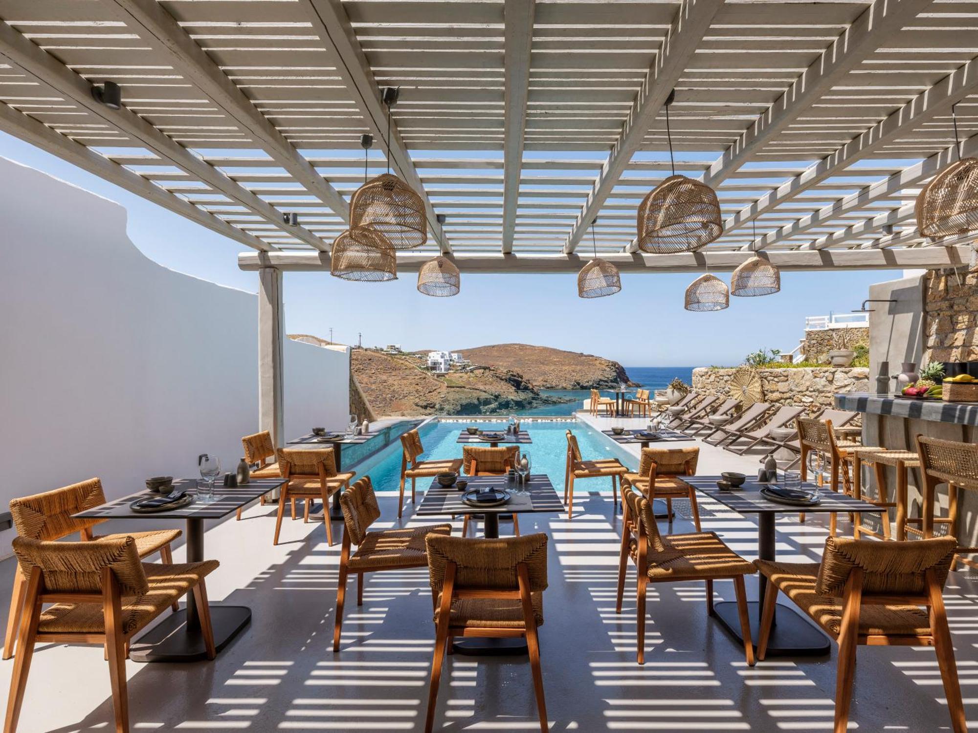 Sea Rock & Sky Private Mykonos Residence Merchia Beach Eksteriør billede