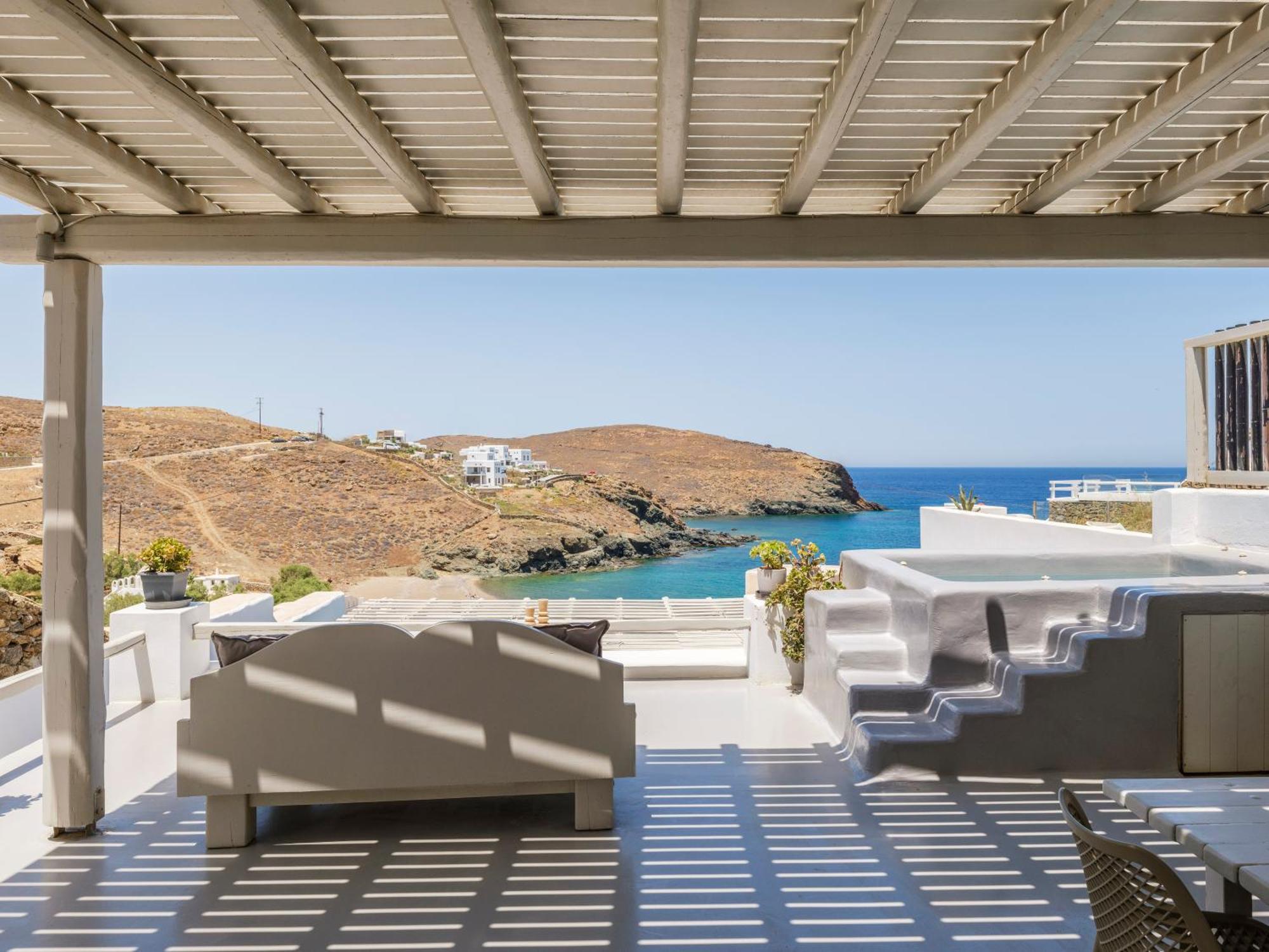 Sea Rock & Sky Private Mykonos Residence Merchia Beach Eksteriør billede