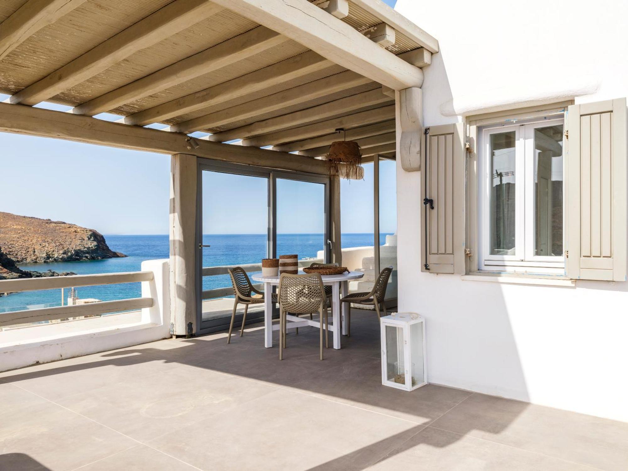 Sea Rock & Sky Private Mykonos Residence Merchia Beach Eksteriør billede