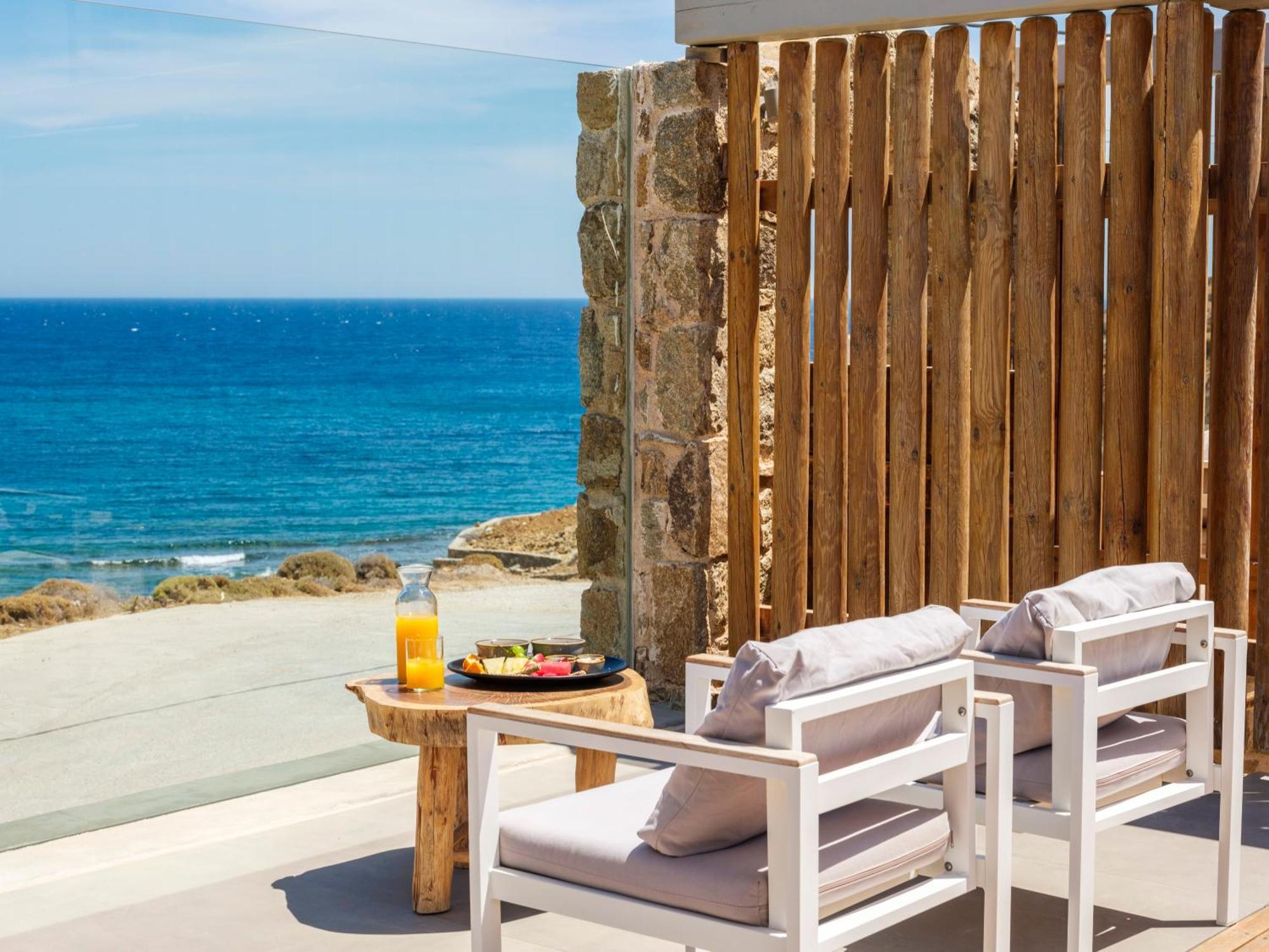 Sea Rock & Sky Private Mykonos Residence Merchia Beach Eksteriør billede