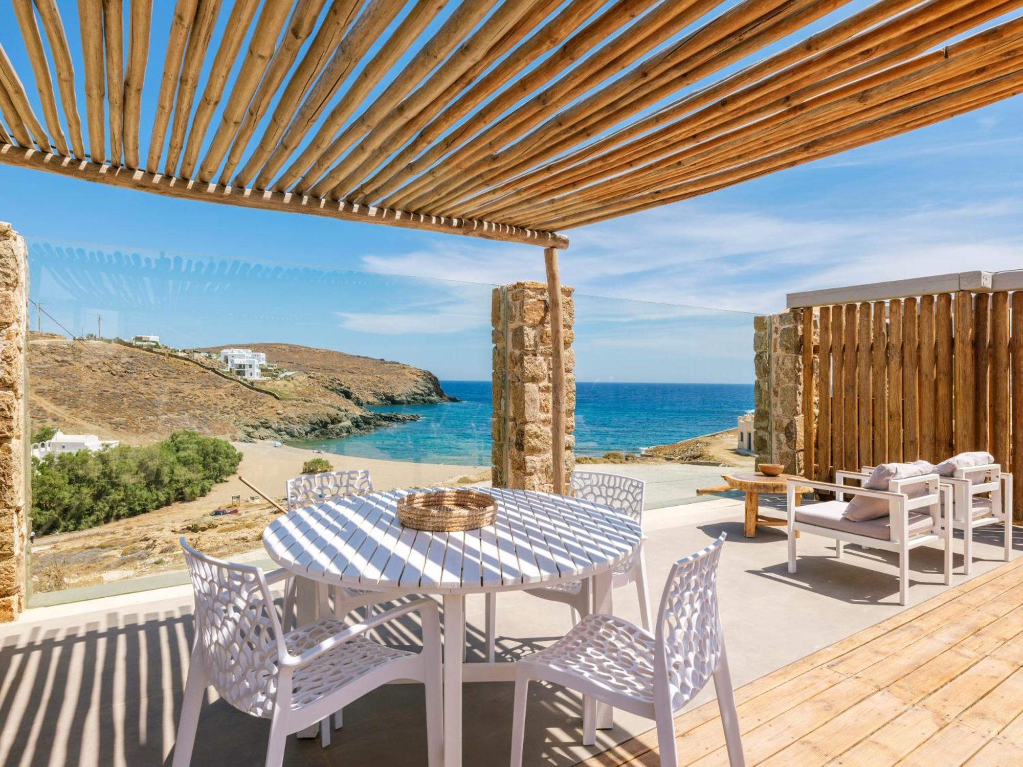 Sea Rock & Sky Private Mykonos Residence Merchia Beach Eksteriør billede