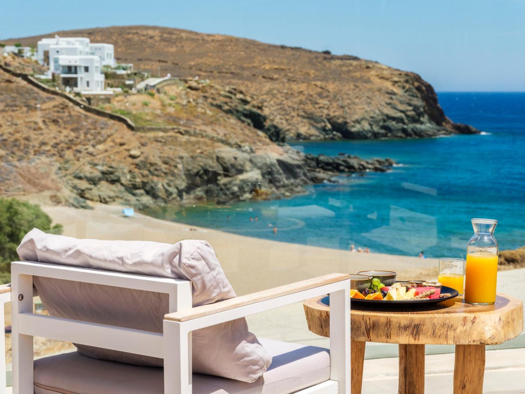 Sea Rock & Sky Private Mykonos Residence Merchia Beach Eksteriør billede