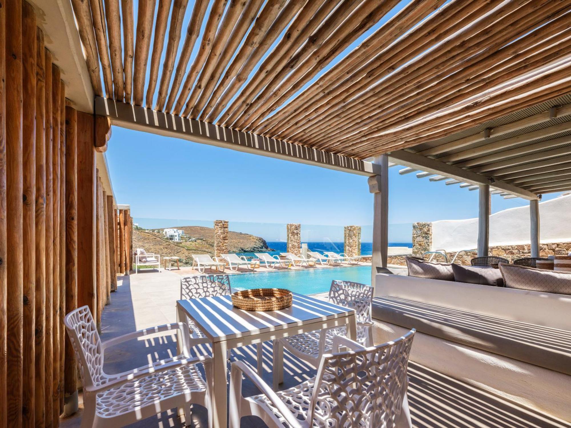 Sea Rock & Sky Private Mykonos Residence Merchia Beach Eksteriør billede